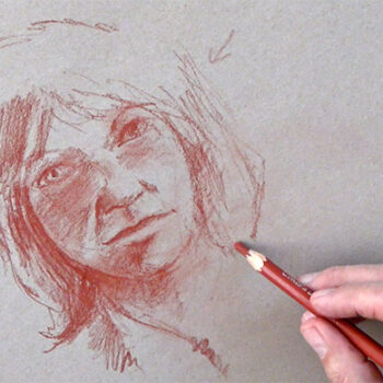 Portrait à la sanguine croquis